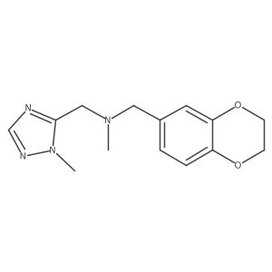 [(2,3-dihydro-1,4-benzodioxin-6-yl)methyl](methyl)[(1-methyl-1H-1,2,4-triazol-5-yl)methyl]amine结构式