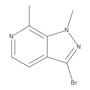 3-Bromo-1,7-dimethyl-1H-pyrazolo[3,4-c]pyridine结构式