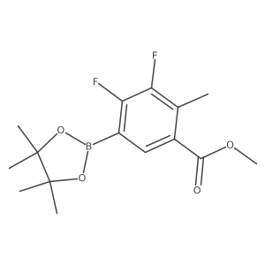 Methyl 3,4-difluoro-2-methyl-5-(4,4,5,5-tetramethyl-1,3,2-dioxaborolan-2-yl)benzoate结构式