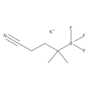 Potassium (4-cyano-2-methylbutan-2-yl)trifluoroboranuide结构式