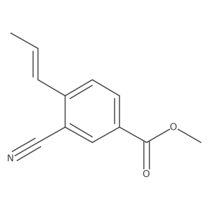Methyl (E)-3-cyano-4-(prop-1-en-1-yl)benzoate结构式