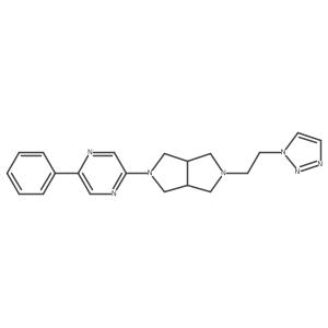 2-phenyl-5-{5-[2-(1H-1,2,3-triazol-1-yl)ethyl]-octahydropyrrolo[3,4-c]pyrrol-2-yl}pyrazine结构式