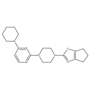 2-(4-{4H,5H,6H-cyclopenta[d][1,3]thiazol-2-yl}piperazin-1-yl)-4-(piperidin-1-yl)pyrimidine Structure