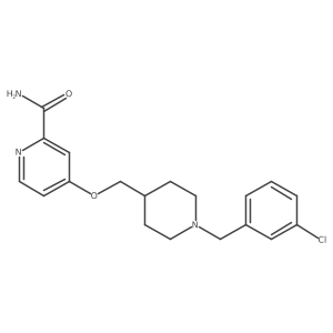 4-({1-[(3-Chlorophenyl)methyl]piperidin-4-yl}methoxy)pyridine-2-carboxamide结构式