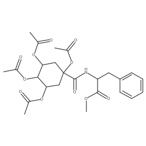 methyl N-{[1,3,4,5-tetrakis(acetyloxy)cyclohexyl]carbonyl}-L-phenylalaninate结构式