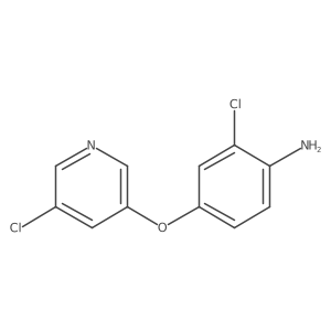 2-Chloro-4-(3-chloro-5-pyridyloxy)aniline结构式