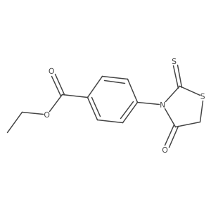 4-(4-Oxo-2-thioxo-thiazolidin-3-yl)-benzoic acid ethyl ester Structure
