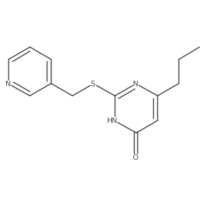 6-propyl-2-[(3-pyridinylmethyl)sulfanyl]-4(3H)-pyrimidinone结构式