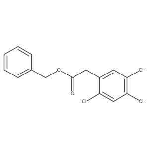 Benzeneacetic acid,2-chloro-4,5-dihydroxy-,phenylmethyl ester Structure