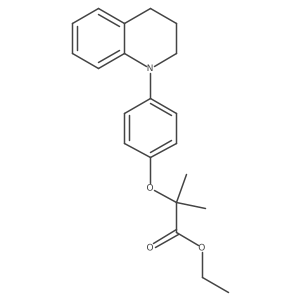ethyl 2-[4-(3,4-dihydro-2H-quinolin-1-yl)phenoxy]-2-methylpropanoate结构式