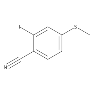 2-Iodo-4-(methylsulfanyl)benzonitrile Structure