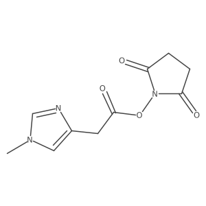 2,5-Dioxopyrrolidin-1-yl 2-(1-methyl-1H-imidazol-4-yl)acetate结构式