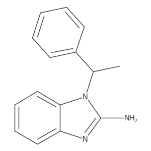1-(1-phenylethyl)-1H-1,3-benzodiazol-2-amine结构式