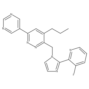 Pyridazine,3-[[2-(3-fluoro-2-pyridinyl)-1h-imidazol-1-yl]methyl]-4-propyl-6-(5-pyrimidinyl)-结构式