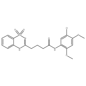 N-(5-chloro-2,4-dimethoxyphenyl)-4-(1,1-dioxo-2H-1lambda6,2,4-benzothiadiazin-3-yl)butanamide Structure