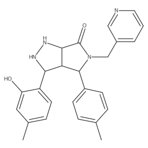 3-(2-Hydroxy-4-methylphenyl)-4-(4-methylphenyl)-5-(pyridin-3-ylmethyl)-1,2,3,3a,4,6a-hexahydropyrrolo[3,4-c]pyrazol-6-one Structure