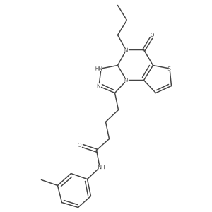 N-(3-methylphenyl)-4-(7-oxo-8-propyl-5-thia-1,8,10,11-tetrazatricyclo[7.3.0.02,6]dodeca-2(6),3,11-trien-12-yl)butanamide Structure
