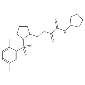 N1-cyclopentyl-N2-((1-((2,5-dimethylphenyl)sulfonyl)pyrrolidin-2-yl)methyl)oxalamide Structure