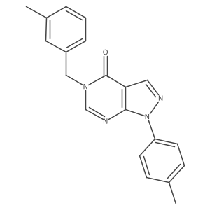 5-(m-tolylmethyl)-1-(p-tolyl)pyrazolo[3,4-d]pyrimidin-4-one Structure