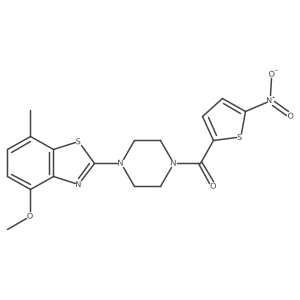 (4-(4-Methoxy-7-methylbenzo[d]thiazol-2-yl)piperazin-1-yl)(5-nitrothiophen-2-yl)methanone Structure