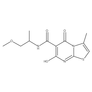 7-hydroxy-N-(1-methoxypropan-2-yl)-3-methyl-5-oxo-5H-thiazolo[3,2-a]pyrimidine-6-carboxamide结构式