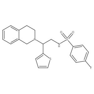 N-(2-(3,4-dihydroisoquinolin-2(1H)-yl)-2-(thiophen-2-yl)ethyl)-4-fluorobenzenesulfonamide Structure