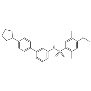 4-methoxy-2,5-dimethyl-N-[3-(6-pyrrolidin-1-ylpyridazin-3-yl)phenyl]benzenesulfonamide Structure