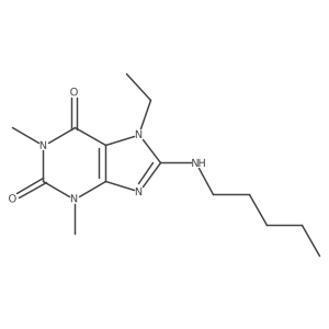 7-ethyl-1,3-dimethyl-8-(pentylamino)-1H-purine-2,6(3H,7H)-dione Structure