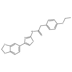 N-(4-(benzo[d][1,3]dioxol-5-yl)thiazol-2-yl)-2-(4-(ethylthio)phenyl)acetamide Structure