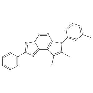 8,9-dimethyl-7-(4-methyl-2-pyridinyl)-2-phenyl-7H-pyrrolo[3,2-e][1,2,4]triazolo[1,5-c]pyrimidine Structure