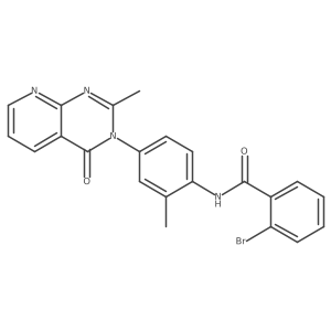 2-bromo-N-(2-methyl-4-(2-methyl-4-oxopyrido[2,3-d]pyrimidin-3(4H)-yl)phenyl)benzamide Structure
