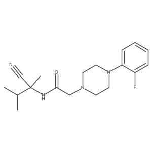 N-(1-cyano-1,2-dimethylpropyl)-2-[4-(2-fluorophenyl)piperazin-1-yl]acetamide结构式