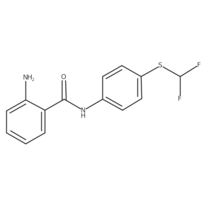2-amino-N-{4-[(difluoromethyl)thio]phenyl}benzamide结构式