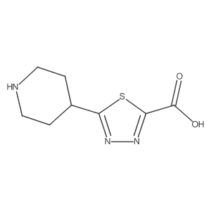5-(Piperidin-4-yl)-1,3,4-thiadiazole-2-carboxylic acid结构式