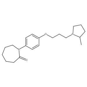 1-{4-[3-(2-Methylpyrrolidin-1-yl)propoxy]phenyl}azepan-2-one结构式