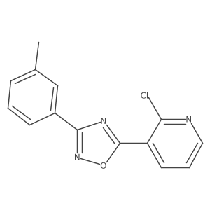 2-Chloro-3-[3-(3-methylphenyl)-1,2,4-oxadiazol-5-yl]pyridine Structure
