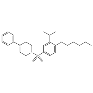 1-{[3-(Methylethyl)-4-pentyloxyphenyl]sulfonyl}-4-phenylpiperazine结构式