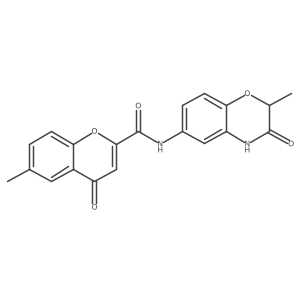 6-methyl-N-(2-methyl-3-oxo-3,4-dihydro-2H-1,4-benzoxazin-6-yl)-4-oxo-4H-chromene-2-carboxamide Structure