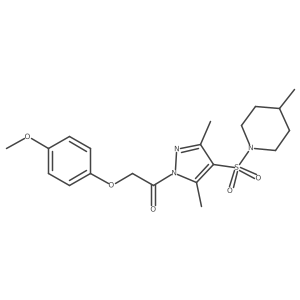 1-({1-[(4-methoxyphenoxy)acetyl]-3,5-dimethyl-1H-pyrazol-4-yl}sulfonyl)-4-methylpiperidine Structure