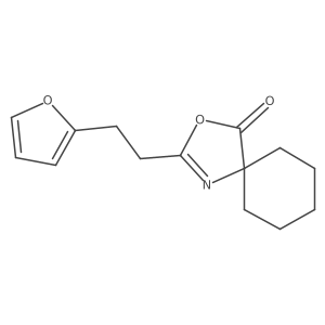 2-[2-(2-Furanyl)ethyl]-3-oxa-1-azaspiro[4.5]dec-1-en-4-one结构式