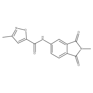 3-methyl-N-(2-methyl-1,3-dioxoisoindolin-5-yl)isoxazole-5-carboxamide结构式
