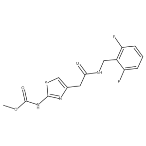 Methyl (4-(2-((2,6-difluorobenzyl)amino)-2-oxoethyl)thiazol-2-yl)carbamate结构式