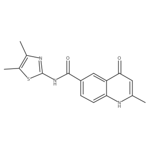 N-[(2E)-4,5-dimethyl-1,3-thiazol-2(3H)-ylidene]-4-hydroxy-2-methylquinoline-6-carboxamide Structure