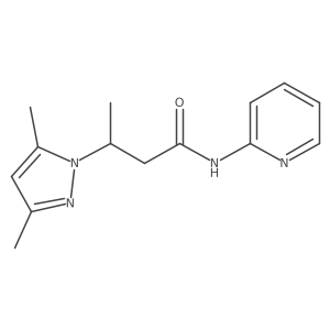 3-(3,5-dimethyl-1H-pyrazol-1-yl)-N-(2-pyridinyl)butanamide Structure