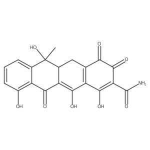 2-Naphthacenecarboxamide, 1,4,5,5a,6,11-hexahydro-3,6,10,12-tetrahydroxy-6-methyl-1,4,11-trioxo-, (5aS-trans)-结构式