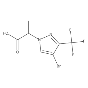 2-[4-Bromo-3-(trifluoromethyl)-1H-pyrazol-1-YL]propanoic acid Structure