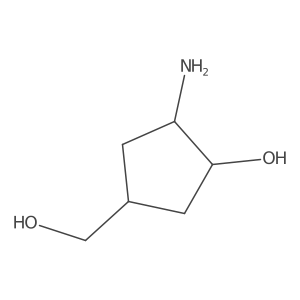 (1R,3R,4R)-3-Amino-4-hydroxycyclopentanemethanol结构式