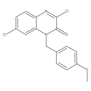 3,7-Dichloro-1-[(4-methoxyphenyl)methyl]-1,2-dihydroquinoxalin-2-one Structure