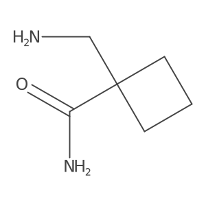 1-(Aminomethyl)cyclobutanecarboxamide结构式