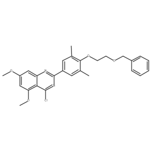 2-[4-(2-Benzyloxy-ethoxy)-3,5-dimethyl-phenyl]-4-chloro-5,7-dimethoxy-quinazoline Structure